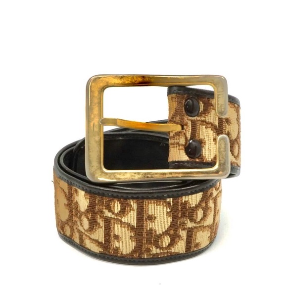 Dior Accessories - Christian Dior Wide Trotter belt canvas / leather